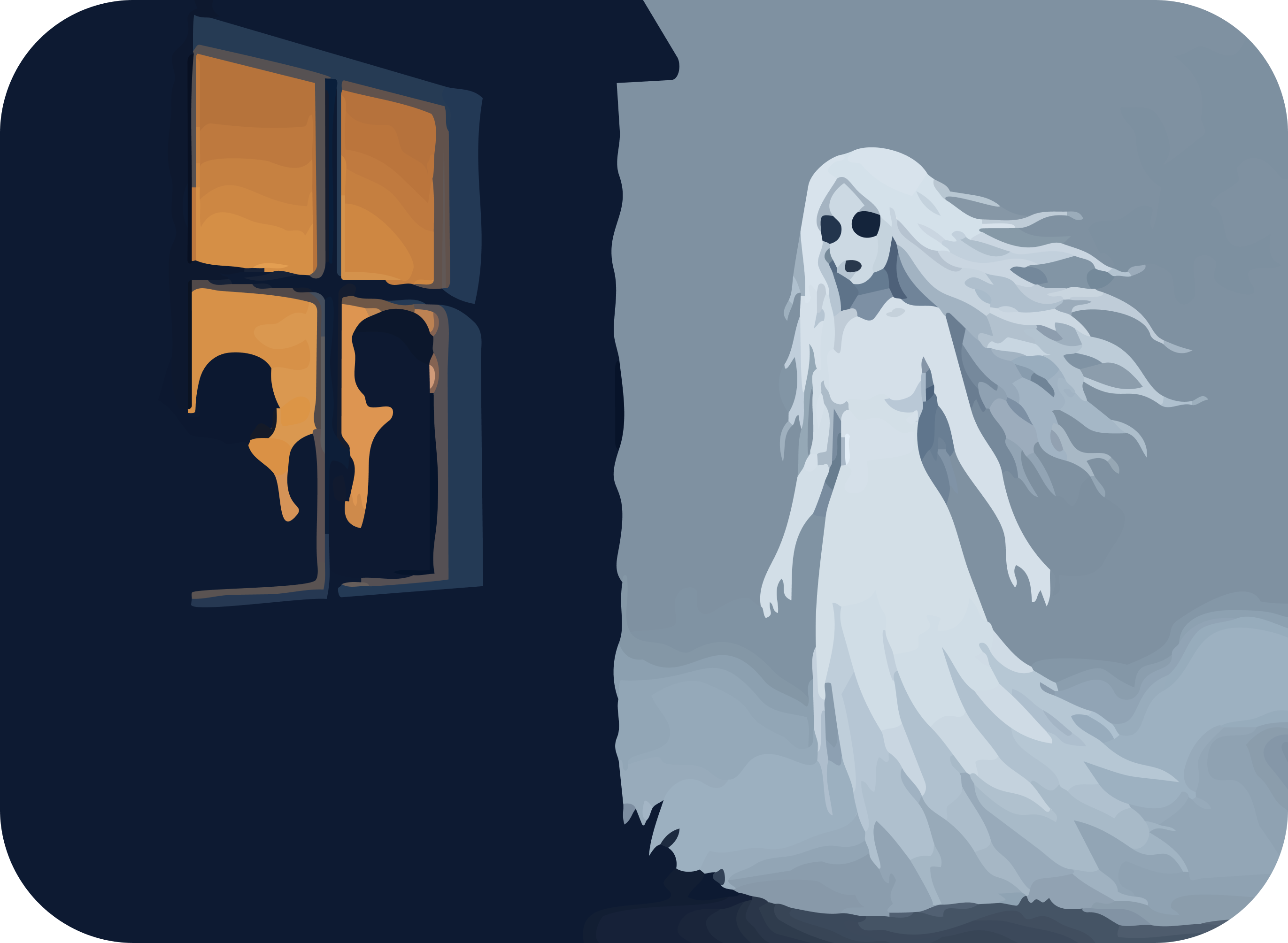 The Banshee wailing under a full moon